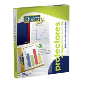 Protector De Hoja Carta Mica Kinera 370 Perforada Light - Pack Con 200