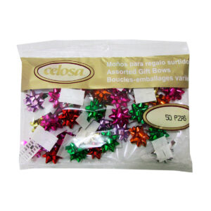 Moños Micro Para Regalo Estrella Metal Con Adhesivo - Bolsa Con 50