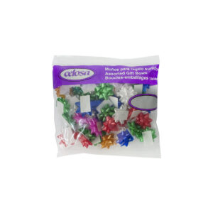 Moños Mini Para Regalo Estrella Surtido Obscuro Con Adhesivo - Bolsa Con 50