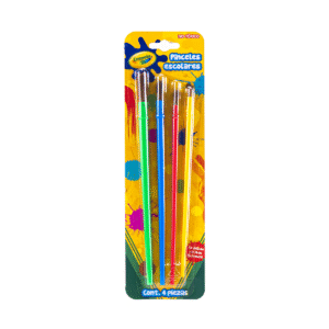 Pincel Crayola Escolar Con 4 05-3515