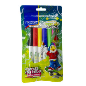 Plumones Azor Aquarelo Junior Con 6 Pzas