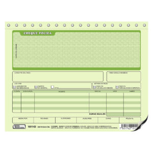 Block Contable Printaform 1011-Ci Cheque Póliza Con Carbón 1/2 Carta