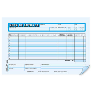 Block Contable Printaform 1053 Nota De Entrada
