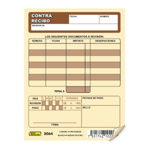 Block Contable Printaform 2064 Contra-Recibo
