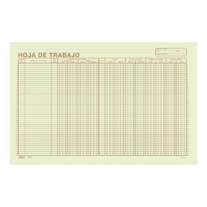 Block Contable Printaform 5009 Hoja De Trabajo