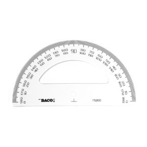 Transportador Escolar Baco Modelo 15200 180° 12 Cm