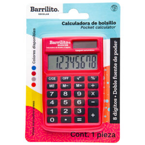 Calculadora 8 Digitos Bolsillo Barrilito Mod-8045Cbb