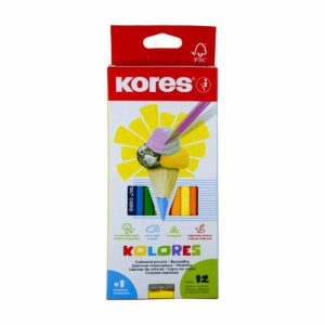 Lapices De Colores Kores C/12 Triangular 3 Mm