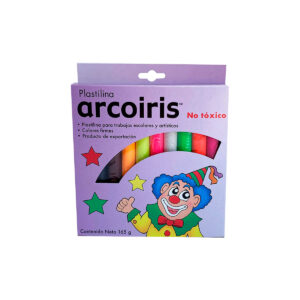Plastilina Arcoíris Fluorescente Con 10 Barritas