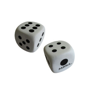 Dados Pascua Foamy Chico Blanco 5X5 Cm