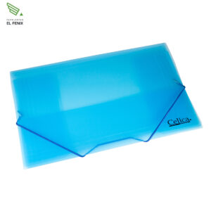Carpeta Con Liga Celica Oficio Translucida - Azul
