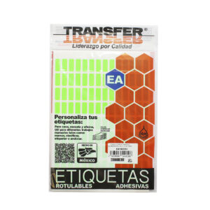 Etiqueta Adhesiva Transfer Fluorescente # 4 08X20 Verde