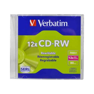Disco Verbatim Cd-Rw 700 Mb 80 Min Slim Case