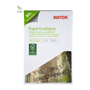 Caja Papel Oficio Bond Blanco Xerox Ecologico 93% Blancura 5000 Hojas