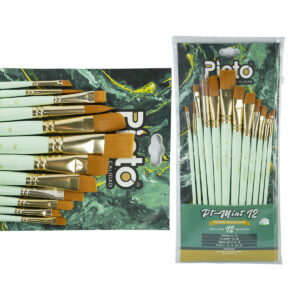 Pincel Pinto Taklon Pt-Mint-12 Dorado Set