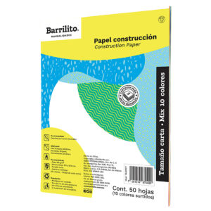 Block Papel Construcción Carta Barrilito 50 Hojas