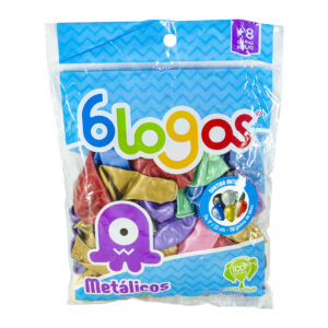 Globo Blogos 9 Metalico C/50 Surtido
