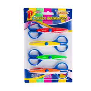 Tijera Manualidades Pascua Bordes Plastico Con 4