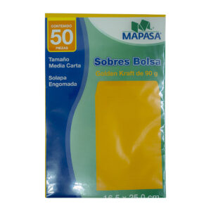 Sobre Bolsa Mapasa Golden Kraft Esquela S/R 16.5X25 Cm 90 Gr C/50