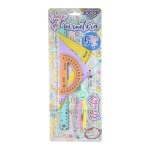 Juego De Geometria Jocar Pastel Flexible