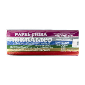 Papel China Pascua Surtido C/100 Metalico