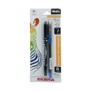 Marcador Permanente Zebra Mckie 2 Puntas Negro Bl.