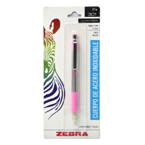 Bolígrafo Zebra F-301 Rosa Blister