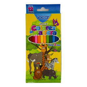 Lápices De Colores Jocar Largos C/12 Mina 3 Mm