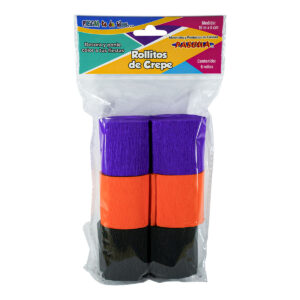 Papel Crepe Pascua Halloween C/6 Rollitos
