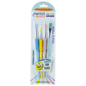 Pincel Pascua Arcoiris Pastel C/4 Pl/Red