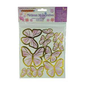 Mariposa Pascua Decorativa 3D De Carton Rosa