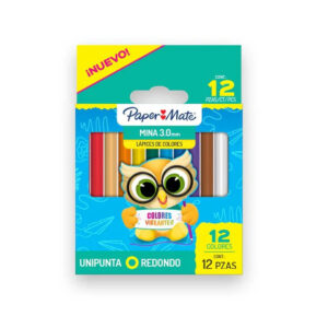 Lápices De Colores Paper Mate Mina 3 Mm C/12 Cortos