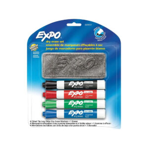 Marcador Para Pizarron Expo C/4 Col Bas + Borrador