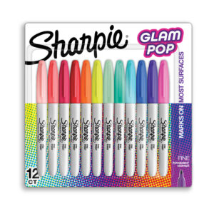 Marcador Permanente Sharpie Glam Pop C/12