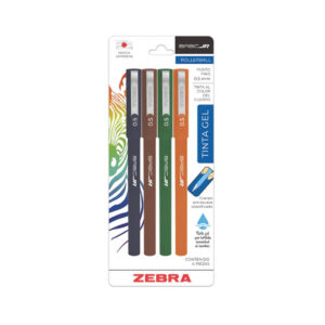 Bolígrafo Zebra Basic Jr Fino Rollerball Surt Bl. C/4
