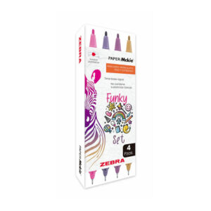 Marcador De Agua Zebra Mckie Funky C/4