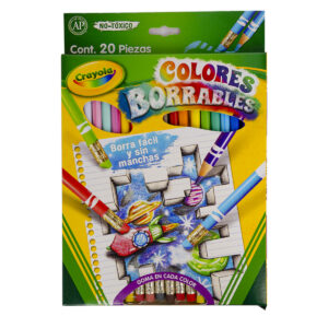 Lápices De Colores Crayola Borrables Con 20 Redondos (Modelo 68-4420)