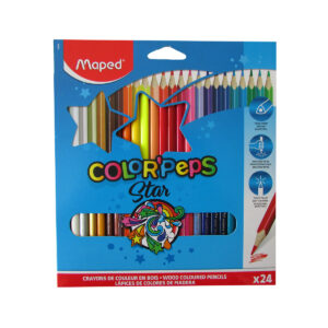 Lápices De Colores Maped Color Peps Con 24 Triangular