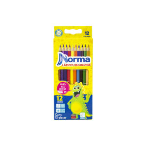 Lápices De Colores Norma 12 Largos Redondos