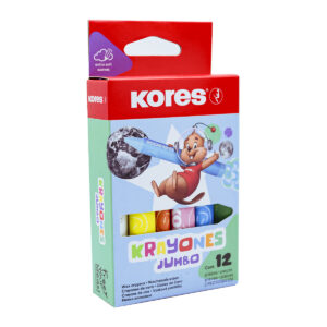 Crayones Kores Jumbo Triangulares Con 12