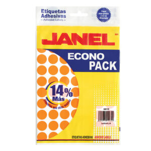 Etiqueta Adhesiva Janel Econopack Fluor 00 19 # 28 Naranja