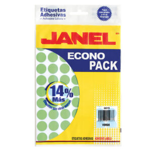 Etiqueta Adhesiva Janel Econopack Fluor 00 19 # 28 Verde
