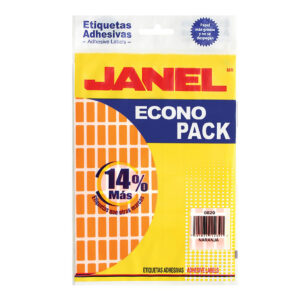 Etiqueta Adhesiva Janel Econopack Fluor 08 20 # 4 Naranja