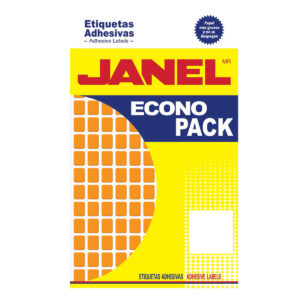 Etiqueta Adhesiva Janel Econopack Fluor 09 13 # 1 Naranja