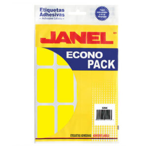 Etiqueta Adhesiva Janel Econopack Fluor 32 64 # 24 Amarilla