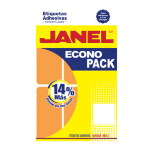 Etiqueta Adhesiva Janel Econopack Fluor 50 00 # 25 Naranja