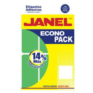 Etiqueta Adhesiva Janel Econopack Fluor 50 00 # 25 Verde
