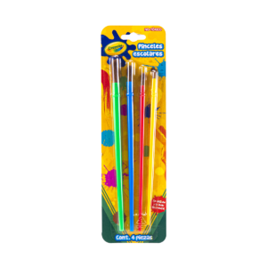 Pincel Crayola Escolar Con 4 05-3515