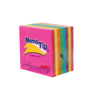 Notas Adhesivas Memotip Mini Cubo Neón 400 Hojas 2X2