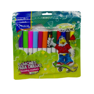 Plumones Azor Aquarelo Junior Con 12 Pzas